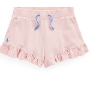 Ralph Lauren Girls Ruffled Cotton Mesh Shorts Size M (8-10)